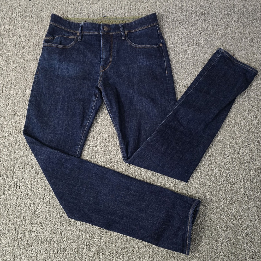 Zanella Jeans Mens 31x32 Blue Malcolm Straight Stretch Denim Jean Made In Italy